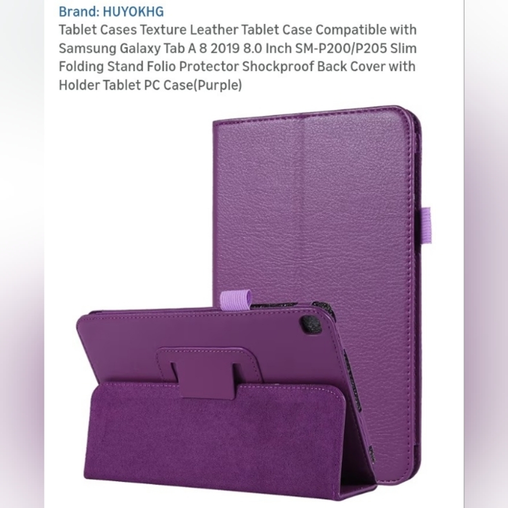NWT! Samsung Galaxy Tab A 8.0 Purple Folio Case